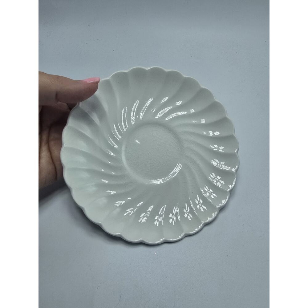 Johnson Brothers White Ironstone Swirl Saucer